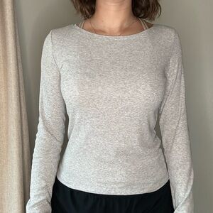 Gray Women's Long Sleeve Top